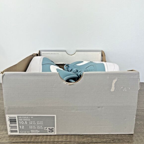 Nike Air Force 1 Low FJ4146-401 Denim Turquoise Brand New Men's Size 10.5 - Picture 11 of 11
